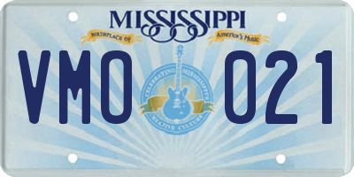 MS license plate VMO021