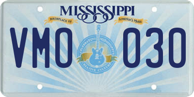 MS license plate VMO030