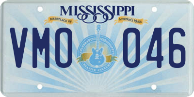 MS license plate VMO046