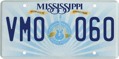 MS license plate VMO060