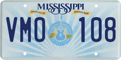 MS license plate VMO108