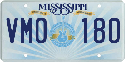 MS license plate VMO180