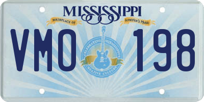 MS license plate VMO198