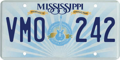 MS license plate VMO242