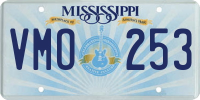 MS license plate VMO253