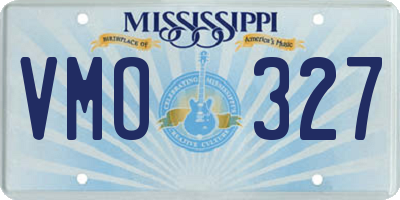 MS license plate VMO327