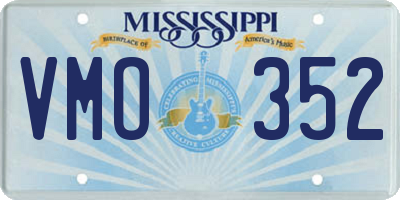 MS license plate VMO352