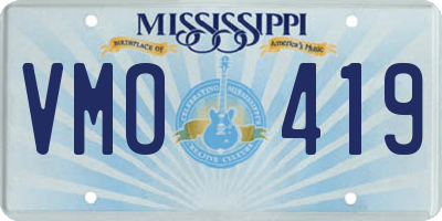 MS license plate VMO419