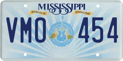 MS license plate VMO454