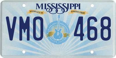 MS license plate VMO468