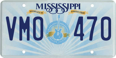 MS license plate VMO470
