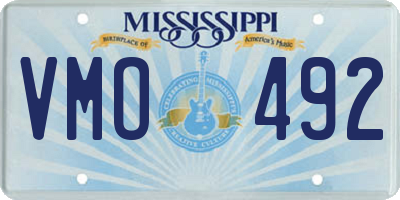 MS license plate VMO492
