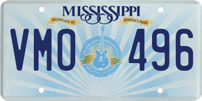 MS license plate VMO496