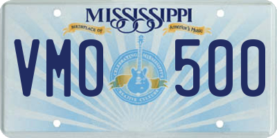 MS license plate VMO500