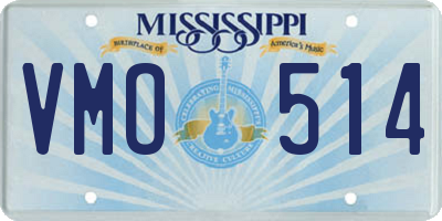 MS license plate VMO514