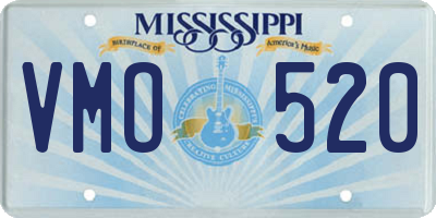 MS license plate VMO520