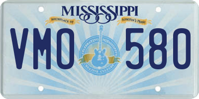 MS license plate VMO580