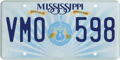 MS license plate VMO598