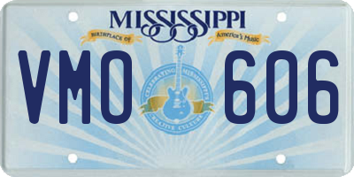 MS license plate VMO606