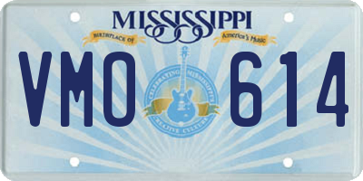 MS license plate VMO614