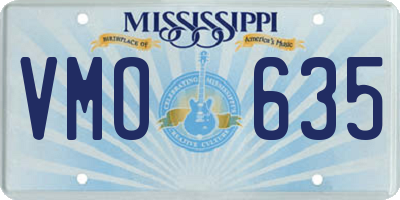 MS license plate VMO635