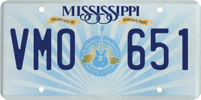 MS license plate VMO651
