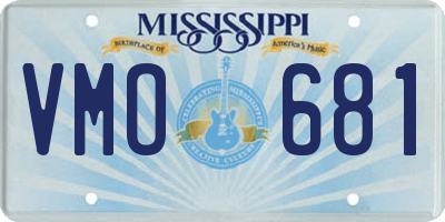 MS license plate VMO681