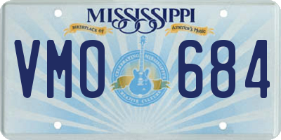 MS license plate VMO684
