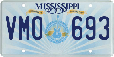 MS license plate VMO693