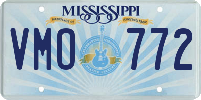 MS license plate VMO772
