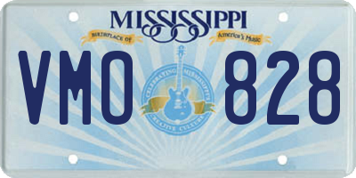 MS license plate VMO828
