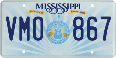 MS license plate VMO867