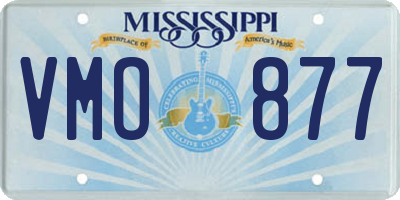 MS license plate VMO877
