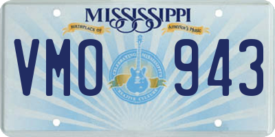 MS license plate VMO943