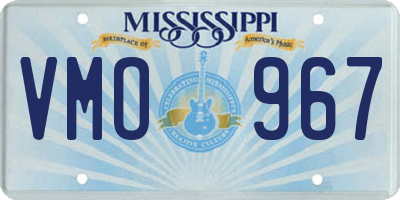MS license plate VMO967