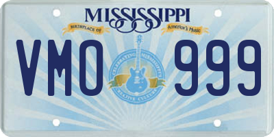 MS license plate VMO999
