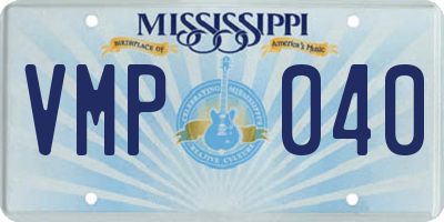 MS license plate VMP040