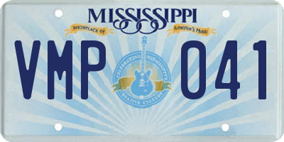 MS license plate VMP041
