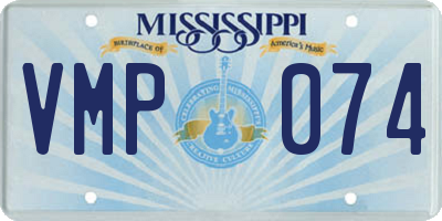 MS license plate VMP074