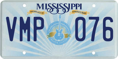 MS license plate VMP076