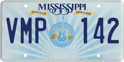 MS license plate VMP142