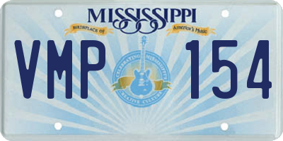 MS license plate VMP154