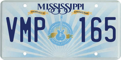 MS license plate VMP165