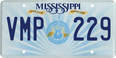 MS license plate VMP229