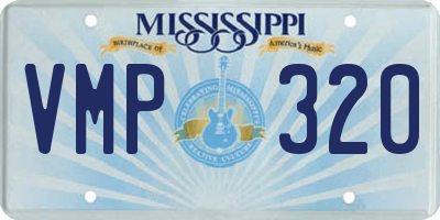 MS license plate VMP320