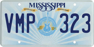 MS license plate VMP323