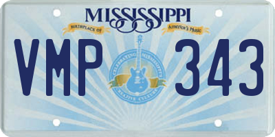 MS license plate VMP343