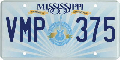 MS license plate VMP375