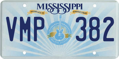 MS license plate VMP382