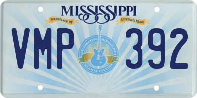 MS license plate VMP392